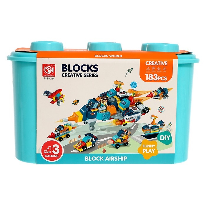 Конструктор «Транспорт», 7 вариантов сборки, 183 детали, кейс для хранения в комплекте Конструктор «Транспорт», 7 вариантов сборки, 183 детали, кейс для хранения в комплекте