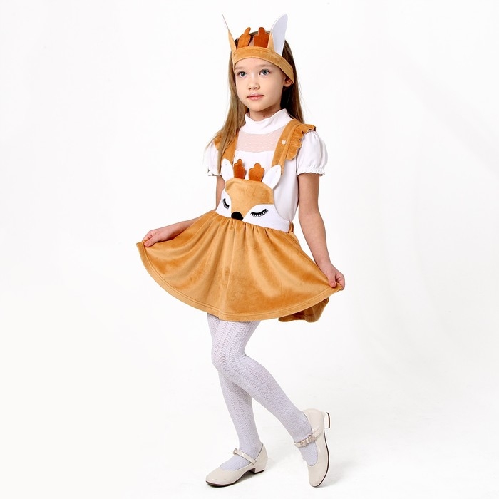 Карнавальный костюм «Оленёнок», плюш, р. 32, рост 122-128 см Карнавальный костюм «Оленёнок», плюш, р. 32, рост 122-128 см