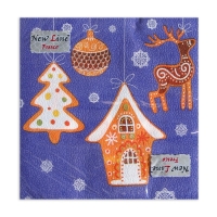 Новый год. Салфетки бумажные Fresco "Новогодние пряники", 2 слоя, 33*33 см, 20 листов Новый год. Салфетки бумажные Fresco "Новогодние пряники", 2 слоя, 33*33 см, 20 листов