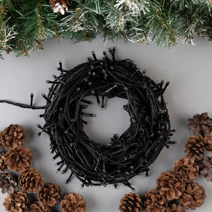 Гирлянда «Нить» 20 м, IP44, тёмная нить, 200 LED, свечение красное, 8 режимов, 220 В Гирлянда «Нить» 20 м, IP44, тёмная нить, 200 LED, свечение красное, 8 режимов, 220 В