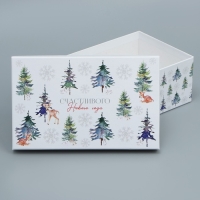 Набор подарочных коробок 6 в 1 &laquo;Новогодняя акварель&raquo;, 20 х 12.5 х 7.5 ‒ 32.5 х 20 х 12.5 см, Новый год