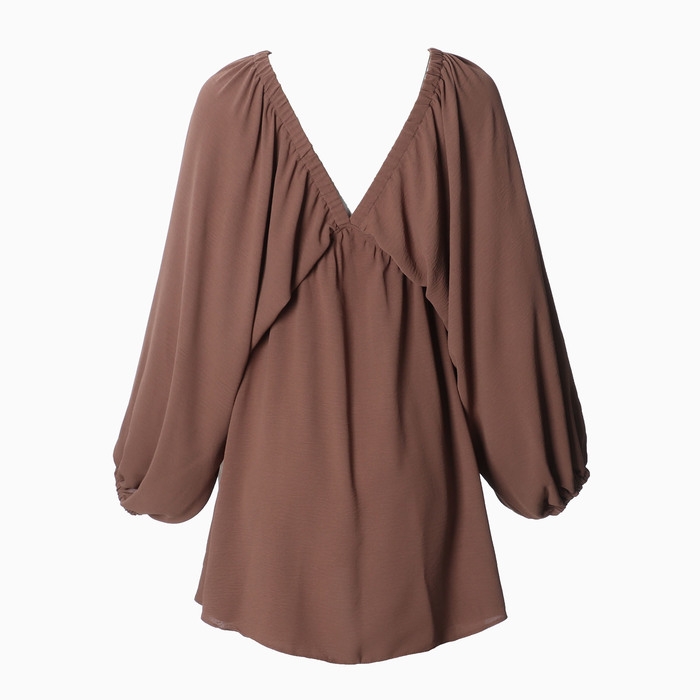 Платье женское MIST с глубоким вырезом р. 48, коричневый Платье женское MIST с глубоким вырезом р. 48, коричневый