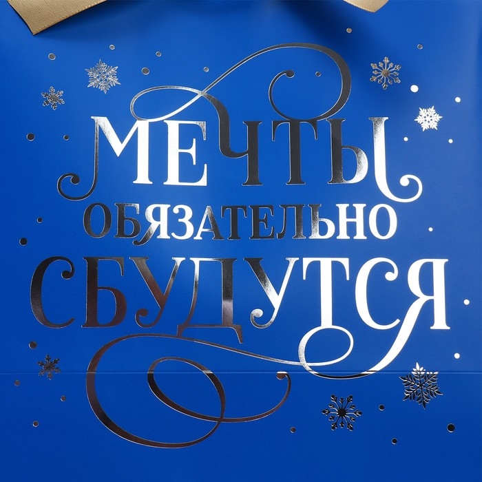 Пакет подарочный новогодний &laquo;Всё сбудется&raquo;, 30 х 27.5 х 12 см, Новый год