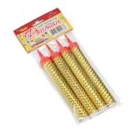 Свечи-фонтаны 12,5 см, 40 сек, 4 штуки Свечи-фонтаны 12,5 см, 40 сек, 4 штуки