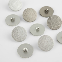 Набор пуговиц на ножке, d = 25 мм, 10 шт, цвет серебряный Набор пуговиц на ножке, d = 25 мм, 10 шт, цвет серебряный
