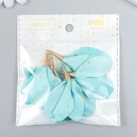 Декор для творчества текстиль "Бутон, цвет воды" набор 6 шт 6 см Декор для творчества текстиль "Бутон, цвет воды" набор 6 шт 6 см