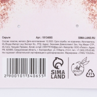 Серьги &laquo;You are beautiful&raquo;, 2.5 х 4 см