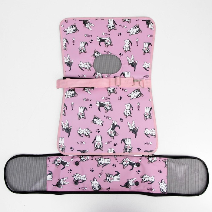 Сумка - переноска для животных Сумка - переноска для животных "Играющие котики", розовая, размер М, 40 х 21 х 27 см