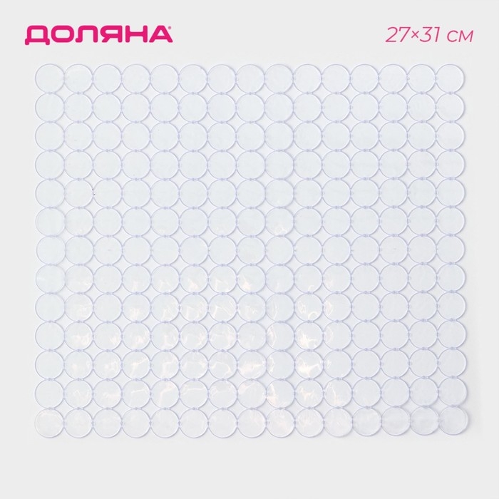 Коврик в раковину Доляна &laquo;Миро&raquo;, 27&times;31 см, прозрачный