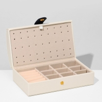 Подставка для украшений «Шкатулка» раздвижная, 17×9,5×6, цвет бежевый Подставка для украшений «Шкатулка» раздвижная, 17×9,5×6, цвет бежевый