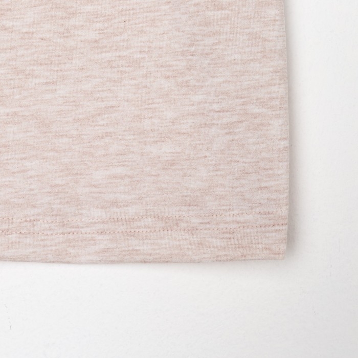 Футболка детская Basic line цвет бежевый меланж, рост 146