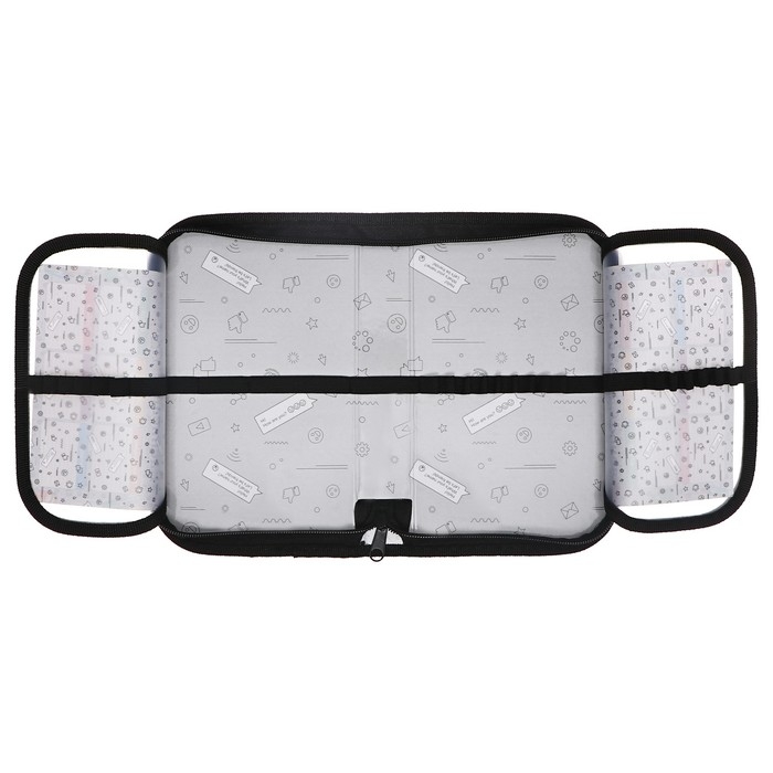 Пенал 1 секция, 130 х 210 х 40 мм, 2 откидные планки, тканевый, Calligrata TOP, Content "Мяч"