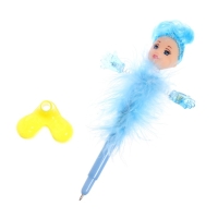 Ручка-прикол Calligrata "Пух-куколка", шариковая, на подставке, МИКС Ручка-прикол Calligrata "Пух-куколка", шариковая, на подставке, МИКС