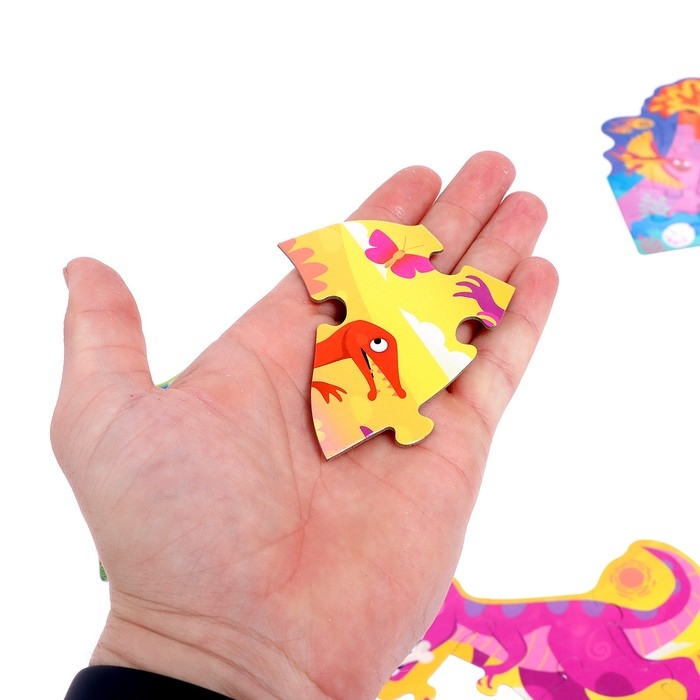 Фигурные пазлы 4 в 1 &laquo;Мир динозавров&raquo;, 9,12,15,20 элементов