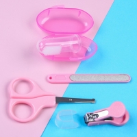 Набор маникюрный детский &laquo;Для Малышки&raquo;, 4 предмета: ножнички, книпсер, пилочка, щётка