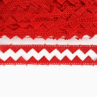 Тесьма &laquo;Уголки&raquo; красная, шириной 1,3 см, по 50 м