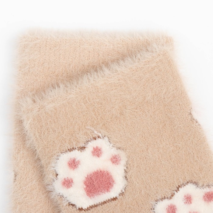 Носки женские махровые MINAKU &laquo;Лапки&raquo;, размер 36-39 (23-25 см)