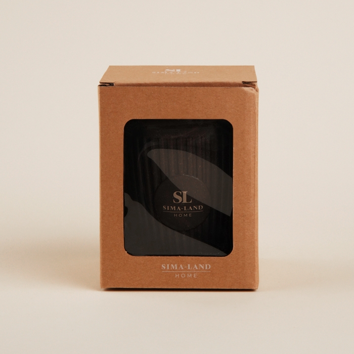 Стакан для кофе с крышкой SL Home, 250 мл, 9,5&times;9,5&times;12,5 см, цвет коричневый