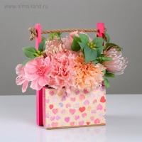 Кашпо деревянное, 15×12×8.5(25) см "Пауль и Любовь. Молодые сердца", с принтом Кашпо деревянное, 15×12×8.5(25) см "Пауль и Любовь. Молодые сердца", с принтом