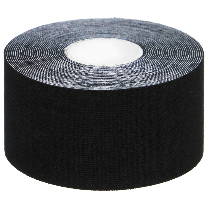 Кинезиотейп ONLYTOP, 3,8 см х 5 м, цвет чёрный