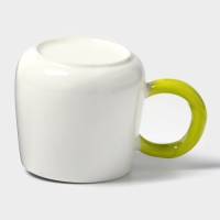 Кружка &laquo;Тюльпан&raquo;, 430 мл, оранжевый цветок, керамика, белая