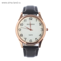 Часы наручные кварцевые мужские "Bolingdun", d-4 см, ремешок экокожа
