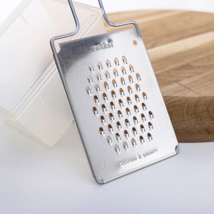 Тёрка плоская с контейнером &laquo;Морковная&raquo;, цвет МИКС