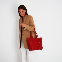 Сумка женская тоут на молнии, цвет красный Сумка женская тоут на молнии, цвет красный