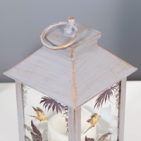 Ночник "Экзотика" LED от батареек 3хААА серый с золотой патиной 14х14х29,5 см RISALUX Ночник "Экзотика" LED от батареек 3хААА серый с золотой патиной 14х14х29,5 см RISALUX