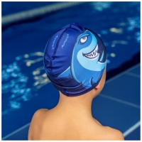 Шапочка для плавания детская &laquo;Акула&raquo;, тканевая, обхват 46-52 см