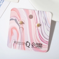 Серьги эмаль &laquo;Кошка&raquo; в кругах, цветные в золоте