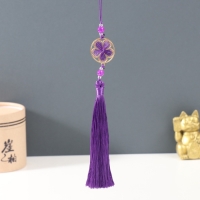 Подвеска текстиль, металл "Цветок в оправе" фиолетовая 1х3х19,5 см Подвеска текстиль, металл "Цветок в оправе" фиолетовая 1х3х19,5 см