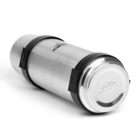 Термос, 1 л, Тропа "Мастер К", с двумя кружками, сохраняет тепло 24 ч