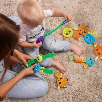 Погремушка - браслетик развивающая &laquo;Зверята&raquo;, набор 2 шт.