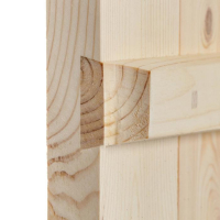 Дверной блок для бани, 190&times;80см, из сосны, на клиньях, массив, "Добропаровъ"