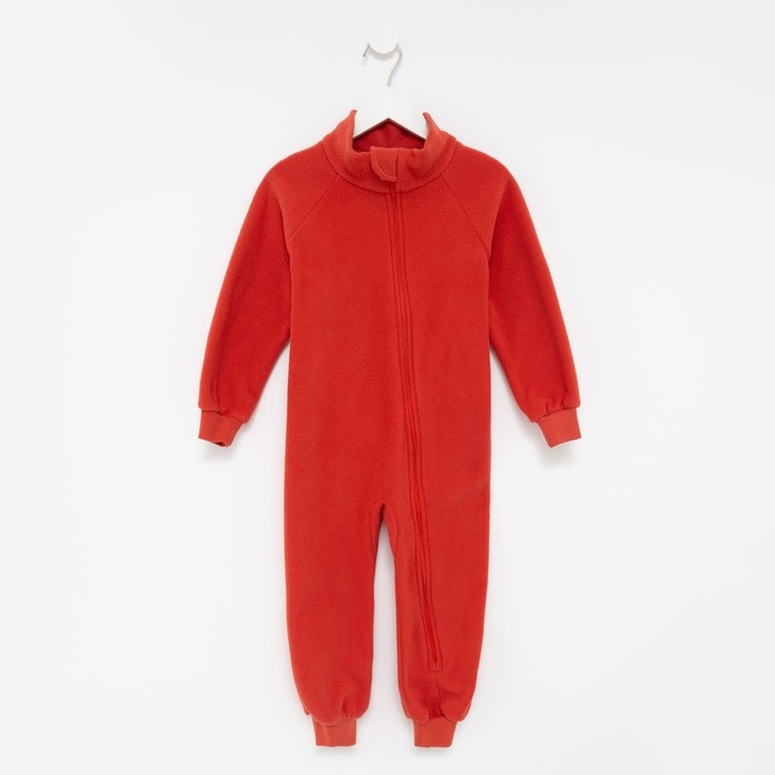 Комбинезон воротник-стойка, цвет терракотовый, рост 104-110 см