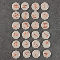 Набор "Скандинавские руны", керамика, 24 руны Набор "Скандинавские руны", керамика, 24 руны