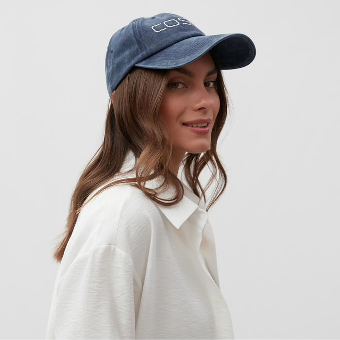 Кепка женская со стразами MIST Cosmic, синий, р. 56-58 Кепка женская со стразами MIST Cosmic, синий, р. 56-58