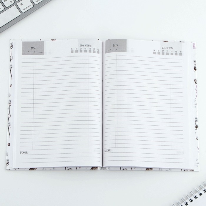 Ежедневник в твердой обложке А5, 80 листов "Паттерн"