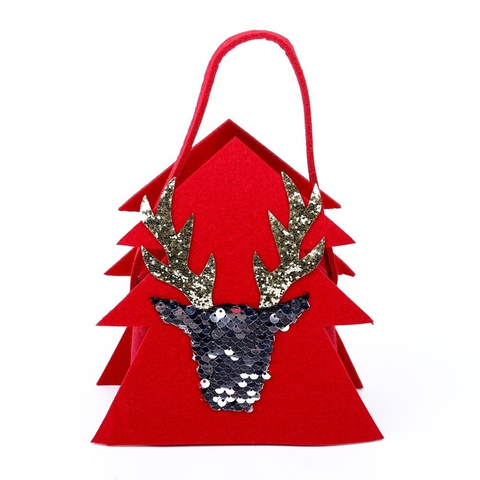 Новогодняя корзинка для декора &laquo;Олень&raquo; 16 &times; 10,5 &times; 19 см