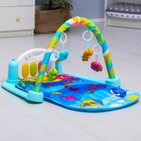 Коврик развивающий с дугой &laquo;Морские истории&raquo;, пианино, зеркало, р-р 73х45х0,5 см.