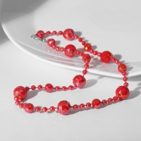 Бусы &laquo;Невесомость&raquo; шарики, цвет красный, 41 см