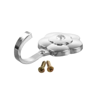 Крючок однорожковый для штор CAPPIO KC117, цвет хром, 2 шт Крючок однорожковый для штор CAPPIO KC117, цвет хром, 2 шт