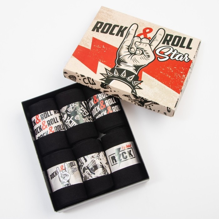 Набор мужских носков KAFTAN Набор мужских носков KAFTAN "Рок" 6 пар, р-р 41-44 (26-29 см)