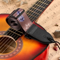 Ремень для гитары Stars, 60-117 х 5 см, коричневый Ремень для гитары Stars, 60-117 х 5 см, коричневый