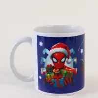 Кружка новогодняя сублимация 320 мл, Человек-паук
