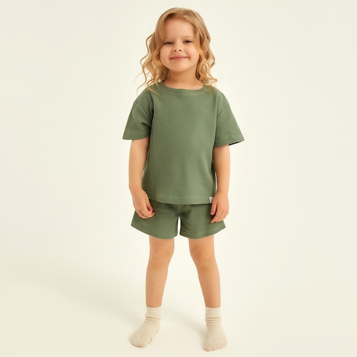 Пижама детская SL HOME р 30 (98-104), оливковый