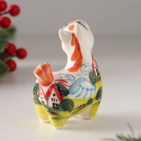 Статуэтка фарфоровая "Конь Пегас Город" /авторскмя роспись О.Огородникова/, 8 см