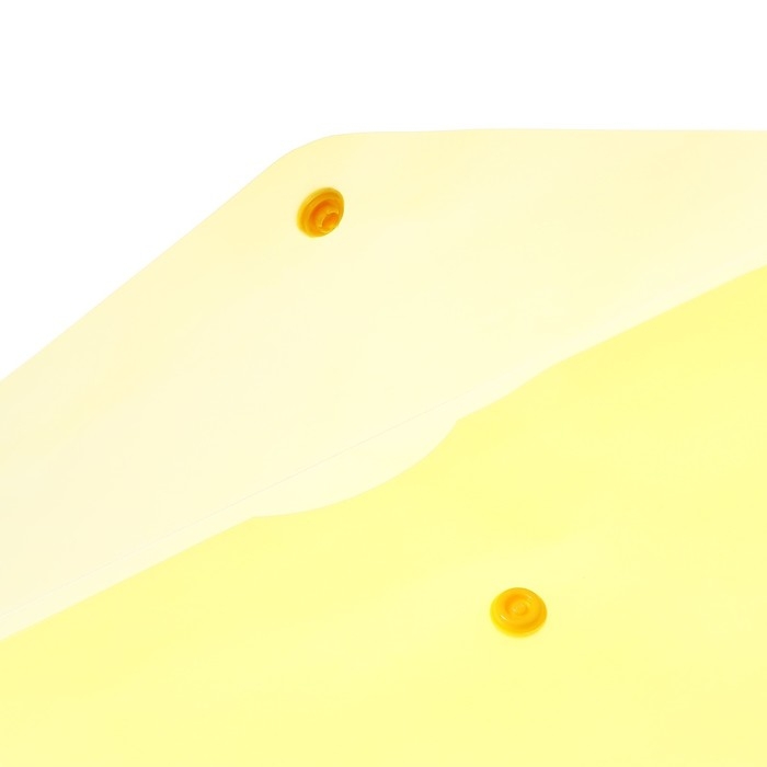 Набор папок-конвертов на кнопке 5 штук, А4, 120 мкм, Calligrata, прозрачные, желтые