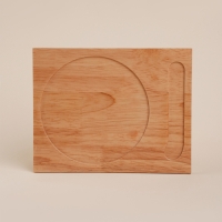 Маслёнка на деревянной подставке фарфоровая с ножом SL Home &laquo;Тренто&raquo;,22&times;17,5 см, цвет белый